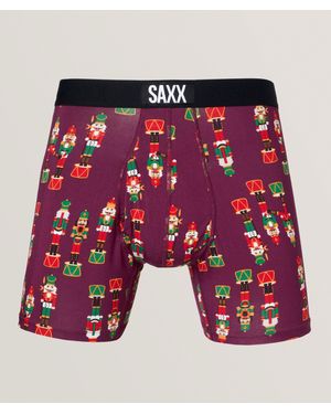 Saxx Underwear Co. Ultra Merlot Nutcracker Boxer Briefs - Red