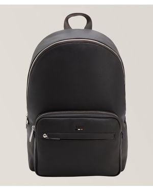 BOSS Ray Faux Leather Backpack - Black