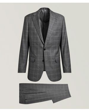 Harold Regular-Fit Prince Of Wales Wool Suit - Grey