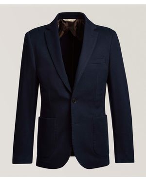 Maurizio Baldassari Herringbone Cotton-Cashmere Sport Jacket - Blue