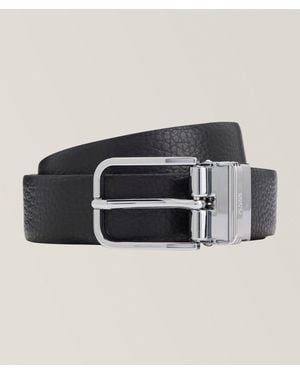 BOSS Madison Leather Belt - Blue