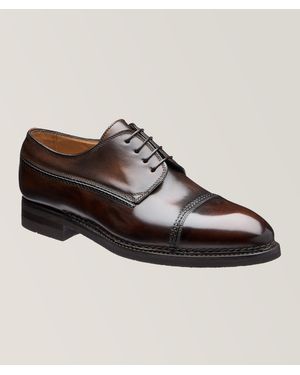 Bontoni Polished Leather Derby Shoes - Brown
