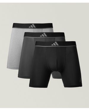 adidas Three-Pack Active Flex Boxer Brief - Black