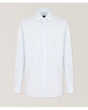 Giorgio Armani Regular-Fit Striped Cotton Dress Shirt - White