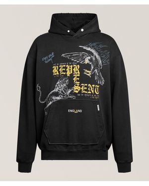 Represent Oversized Enemy Hooded Sweatshirt - Black