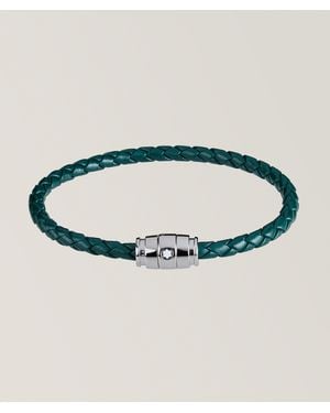 Montblanc Meisterstã¼Ck Three Ring Woven Leather Bracelet - Blue