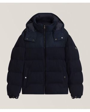 BOSS Claudio Brushed Twill Jacket - Blue