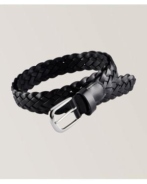 Anderson's Woven Leather Belt - Black