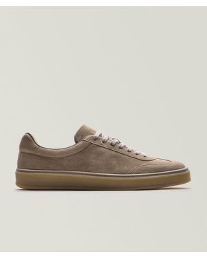 BOSS X Beckham Zarek Suede Tennis Sneakers - Brown