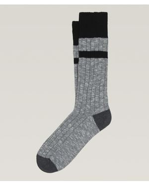 ANT45 Jura Ribbed Cotton Athletic Socks - Grey