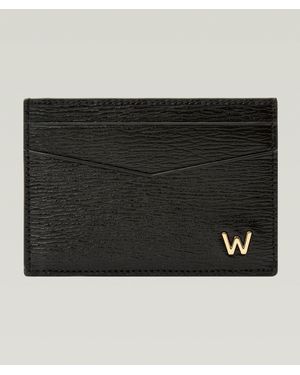 WOLF 1834 W Leather Cardholder - Black