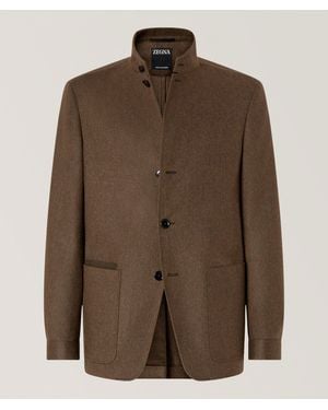 ZEGNA Oasi Cashmere Il Conte Chore Jacket - Brown