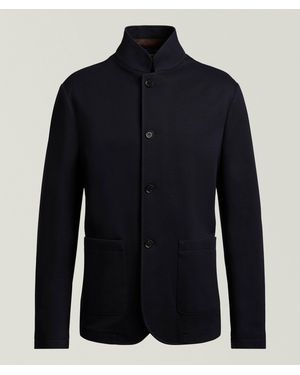 Maurizio Baldassari Cotton-Silk-Blend Jacket - Blue