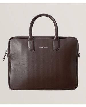WANT Les Essentiels Lasage Pebble Grained Leather Briefcase - Brown