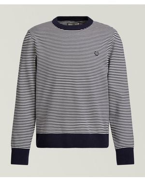 Camplin Striped Crewneck Sweater - Grey