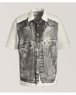 Neuw Digital Biker Printed Shirt - Grey