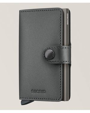 Secrid Matte Leather Miniwallet - Grey