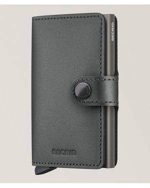 Secrid Matte Leather Miniwallet - Grey