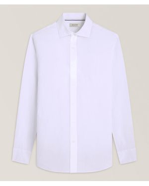 Bugatchi Axel Solid Linen Shirt - White