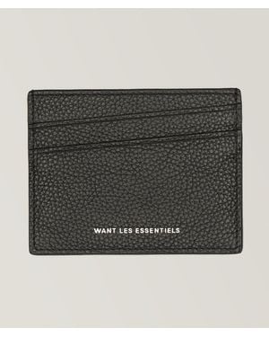 WANT Les Essentiels Branson Pebble-Grained Leather Cardholder - Black