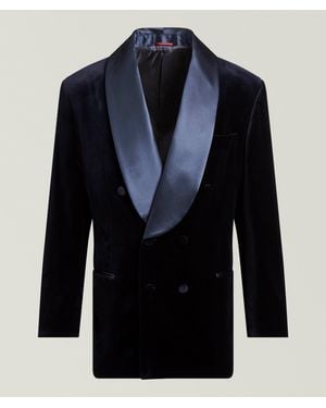 Brunello Cucinelli Velvet Shawl Tuxedo Jacket - Blue