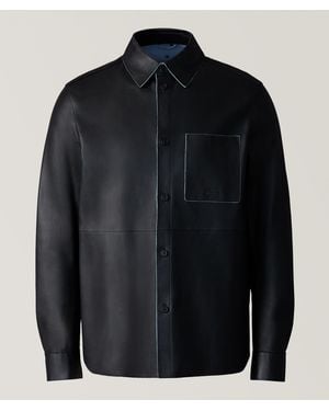 Mackage Remington Leather Overshirt - Black