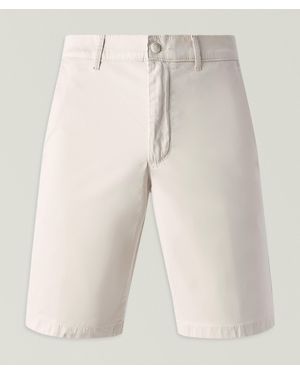 Brax Bozen Ultralight Cotton-Blend Chino Shorts - White