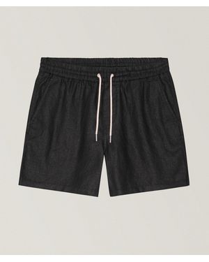 NN07 Gregor Linen Drawstring Shorts - Black