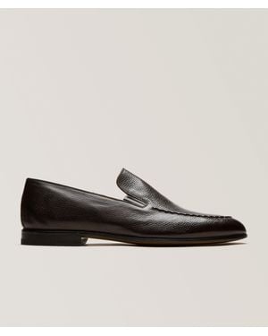 Bontoni Riviera Cioclto Leather Loafers - Black