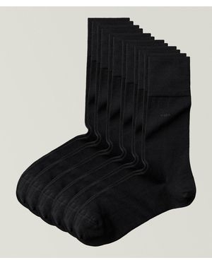 CDLP Six-Pack Mid-Length Mercerized Socks - Black