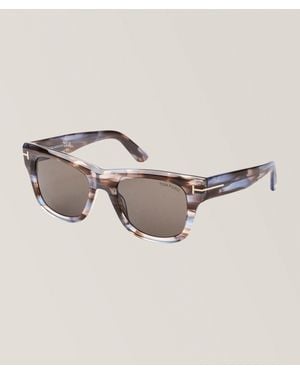 Tom Ford Finn Smoked Square Sunglasses - Natural