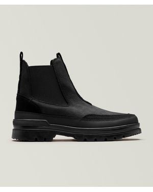 Pajar Messi Nubuck Leather Chelsea Boots - Black