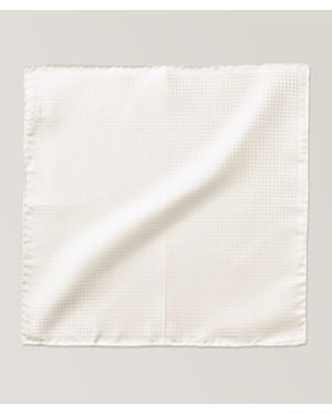 Dion Lee Jacquard Neat Pattern Silk Pocket Square - White