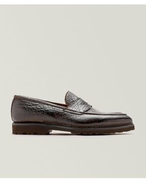 Bontoni Principe Leather Penny Loafers - Brown