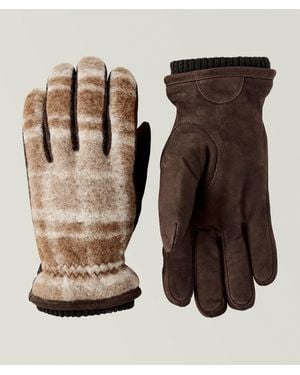 Hestra Noah Leather & Wool Gloves - Brown