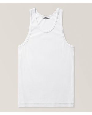 CDLP Ribbed Lyocell-Blend Tank Top - White