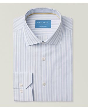 Robert Talbott Reynolds Multi-Stripe Cotton-Linen Shirt - Blue