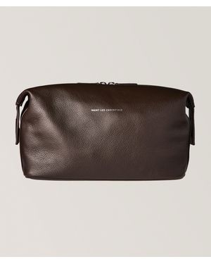 WANT Les Essentiels Kenyatta Pebble Grained Leather Toiletry Bag - Brown