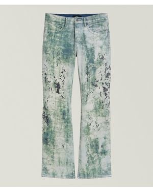 Purple Brand P004 Paint Camo Flare Jeans - Blue