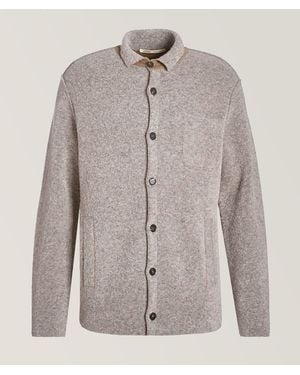 Maurizio Baldassari Virgin Wool-Blend Teddy Overshirt - Brown