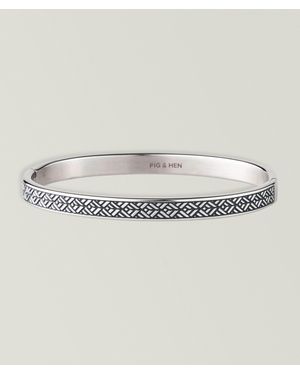 Pig & Hen Navarch Striato Cuff Bracelet - Metallic