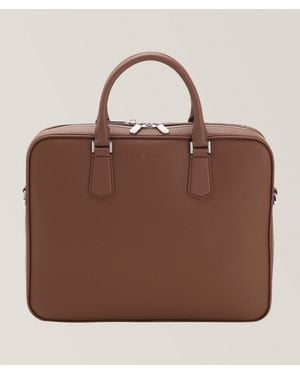 BOSS Crosstown Leather Document Case - Brown