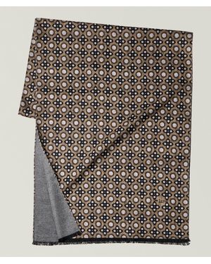 Kiton Foulard Brushed Silk Scarf - Black