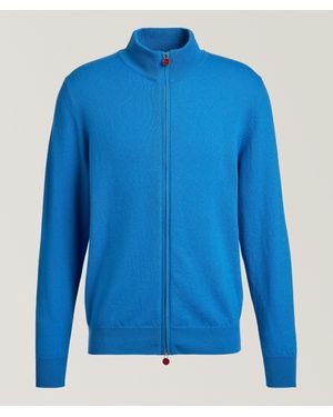 Kiton Cashmere Full-Zip Cardigan - Blue