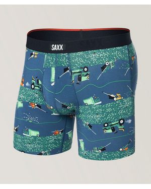 Saxx Underwear Co. Vibe Xtra Buzzcut Boxer Brief - Blue