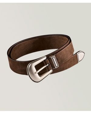 Anderson's Western Nubuck Leather Belt - Brown