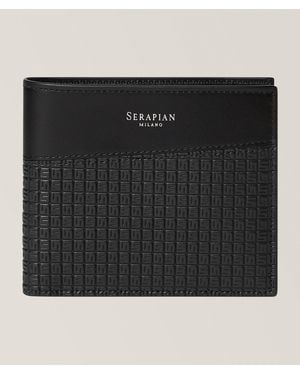 Serapian Stepan Leather Bifold Wallet - Black