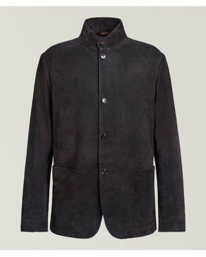 Windsor. Goat Suede Jacket - Black