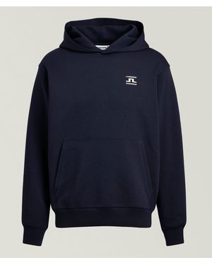 J.Lindeberg Club Printed Hooded Sweatshirt - Blue