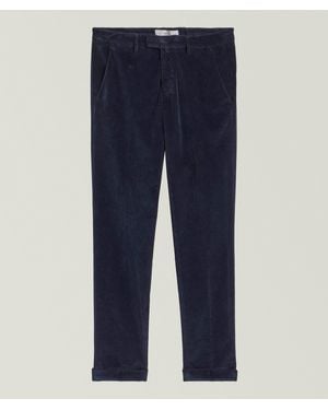BRIGLIA Easy-Fit Corduroy Pants - Blue